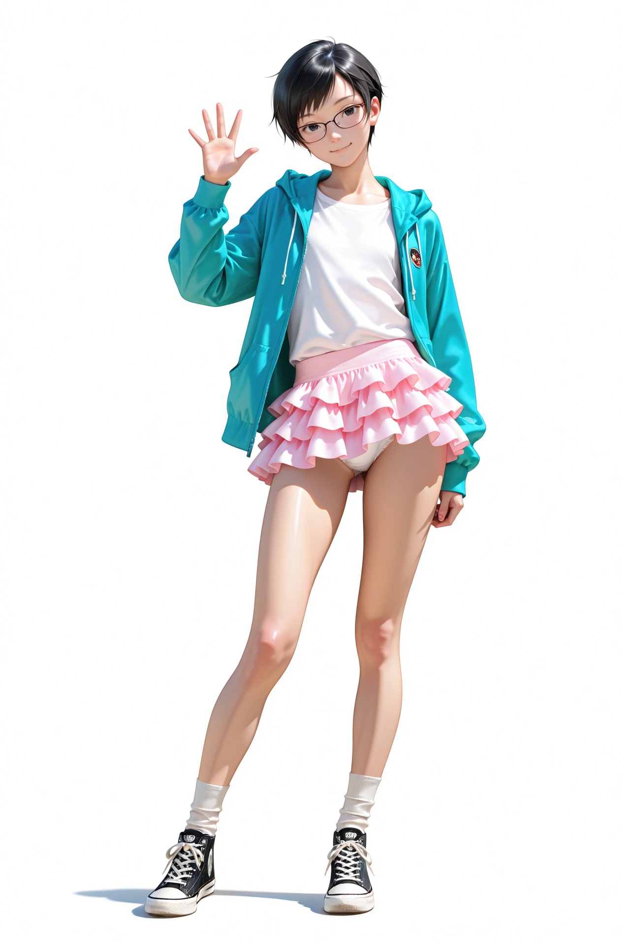 妹の服を着る高校生