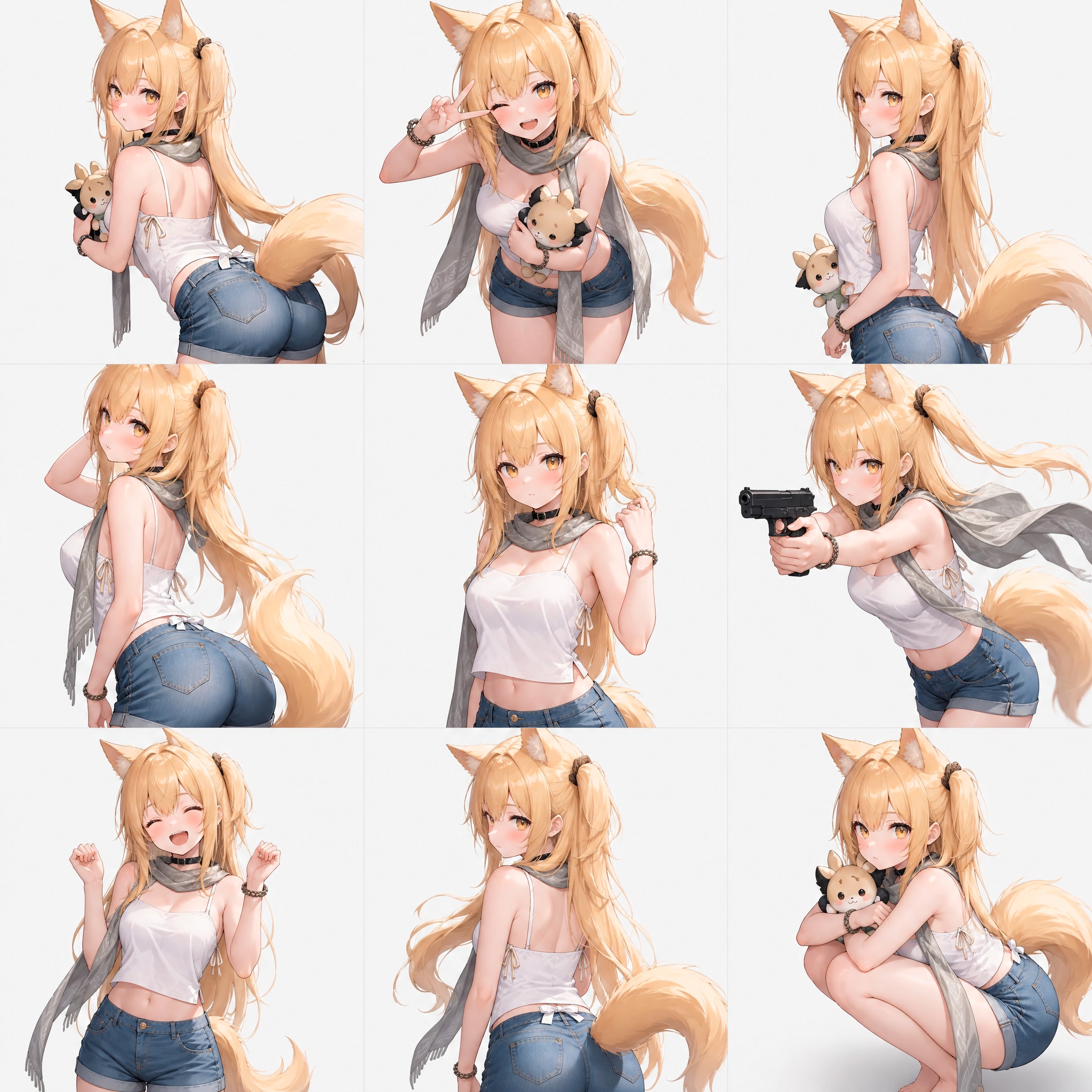 ショートパンツ九変化
