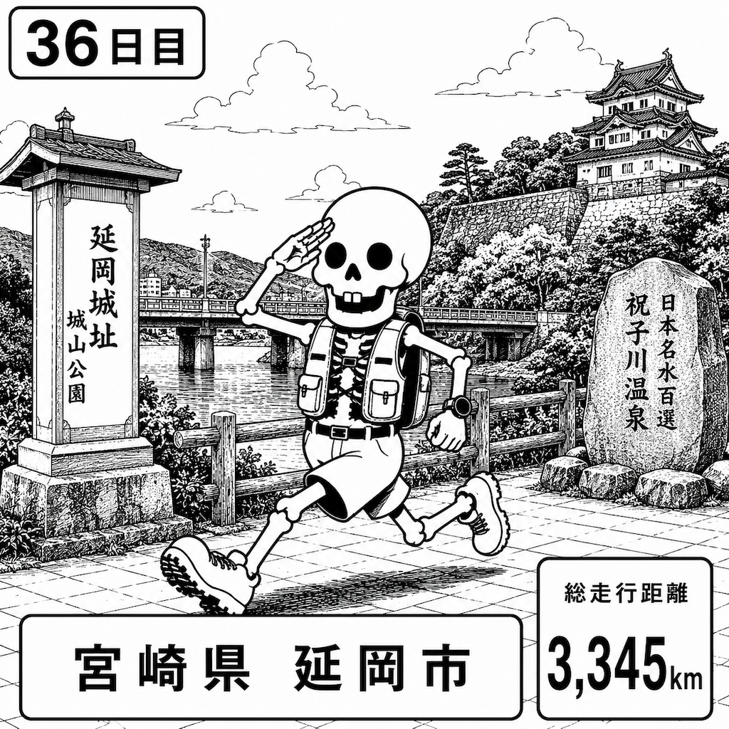 宮崎県延岡市に到着