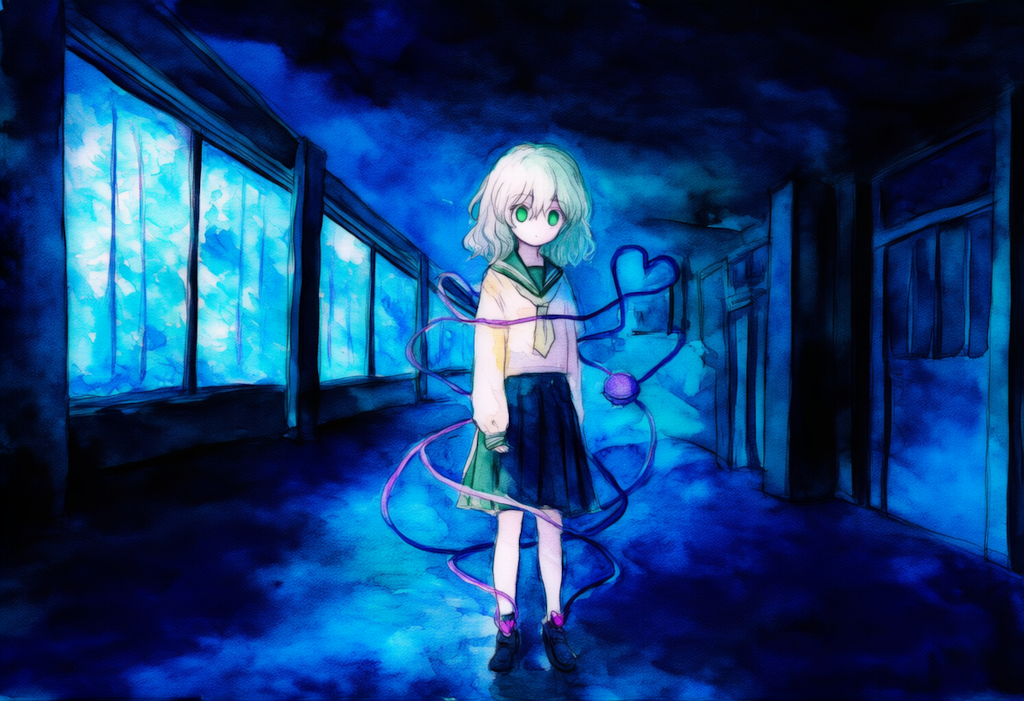 東方　古明地こいし　ジィー　ホラー（水彩画）