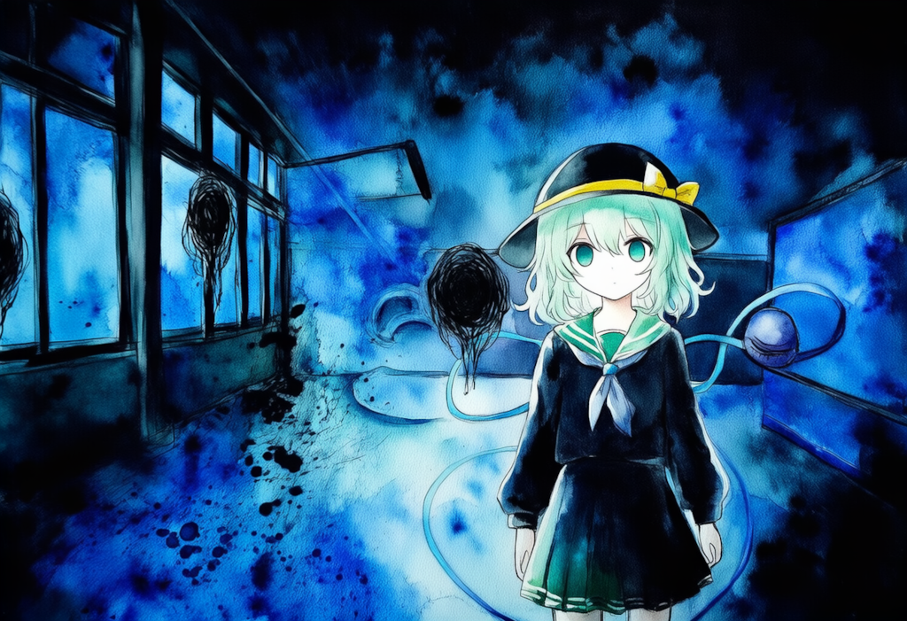 東方　古明地こいし　ジィー　ホラー（水彩画）