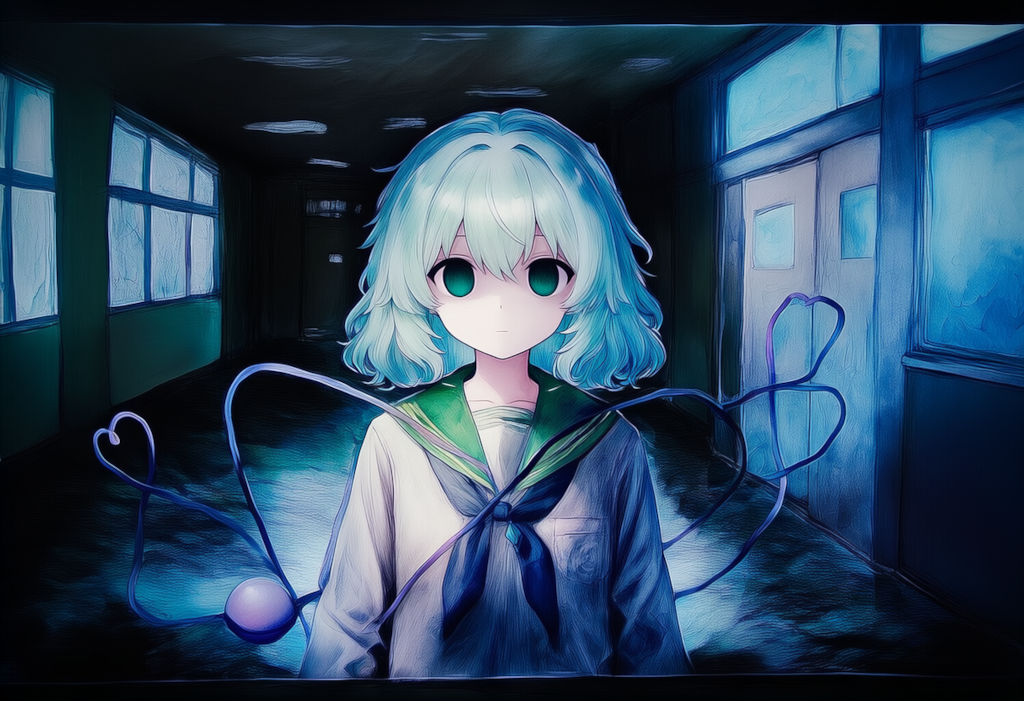 東方　古明地こいし　ジィー　ホラー（水彩画）