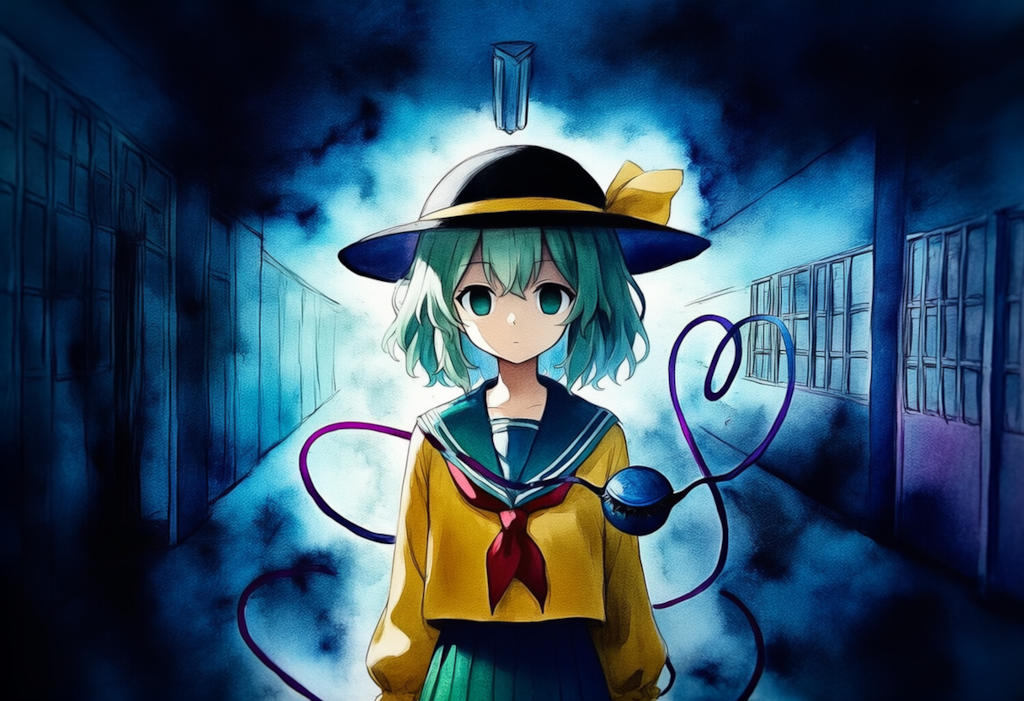 東方　古明地こいし　ジィー　ホラー（水彩画）