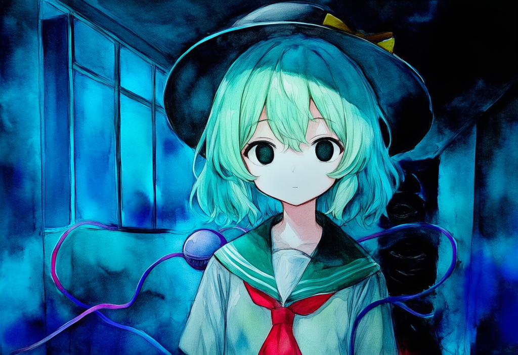 東方　古明地こいし　ジィー　ホラー（水彩画）