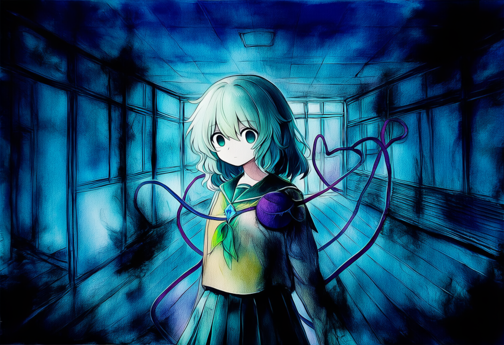 東方　古明地こいし　ジィー　ホラー（水彩画）