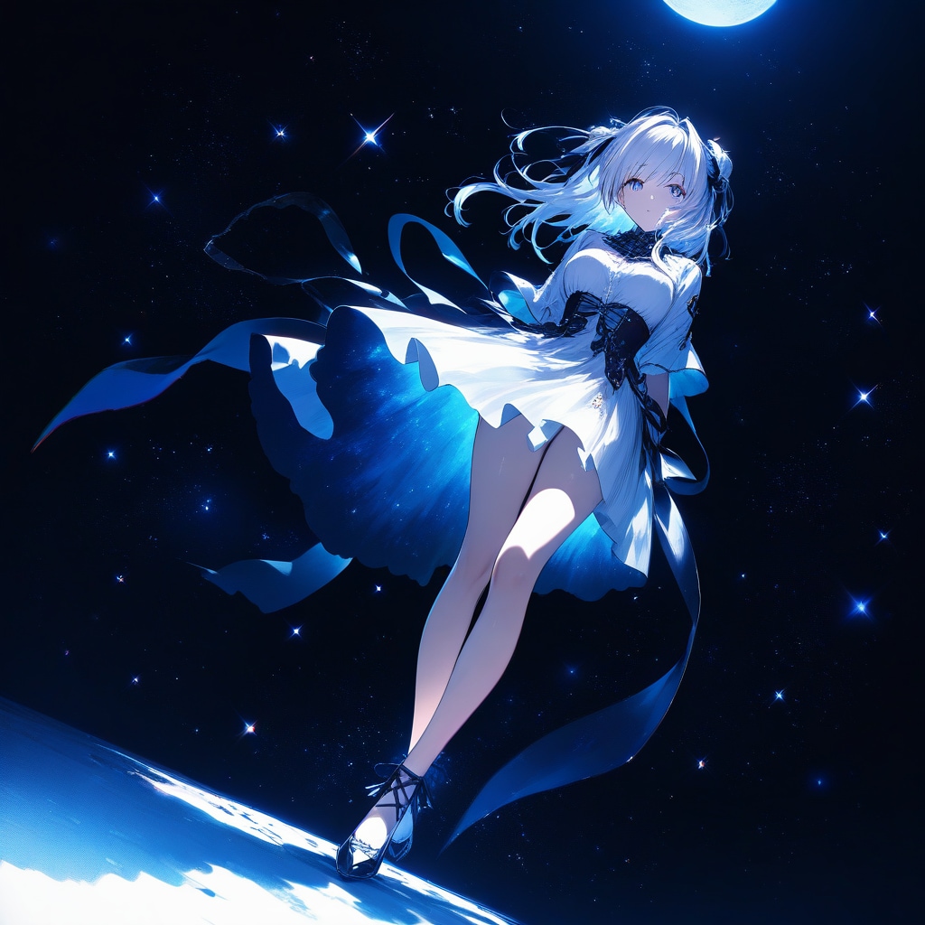 月光の下を歩く