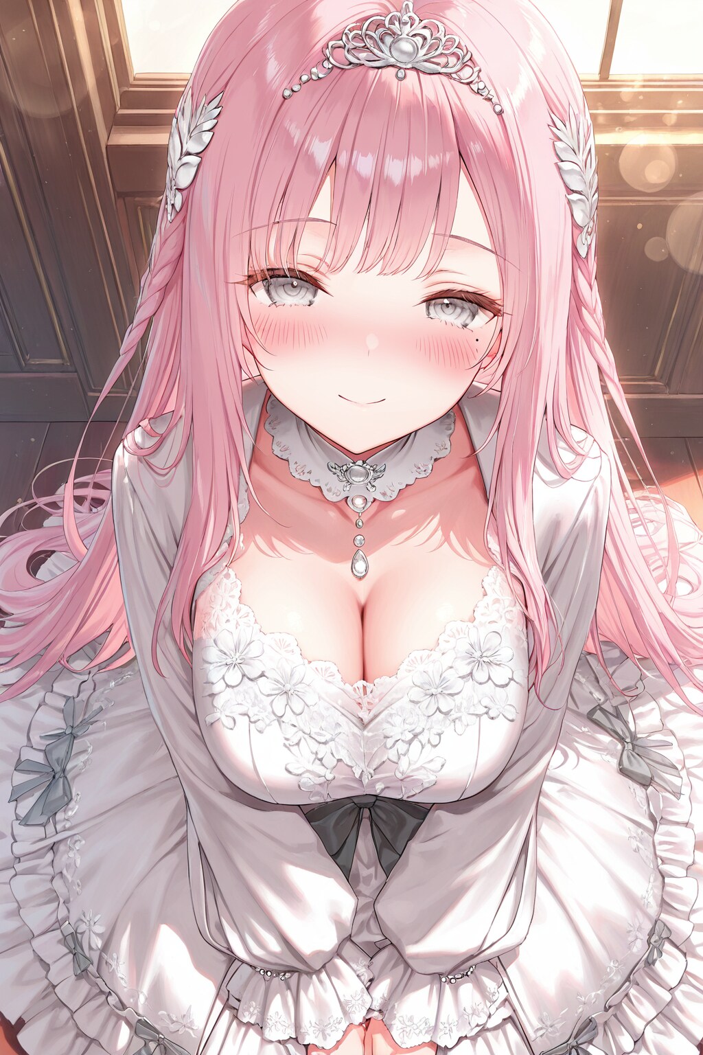 部分的に三つ編み