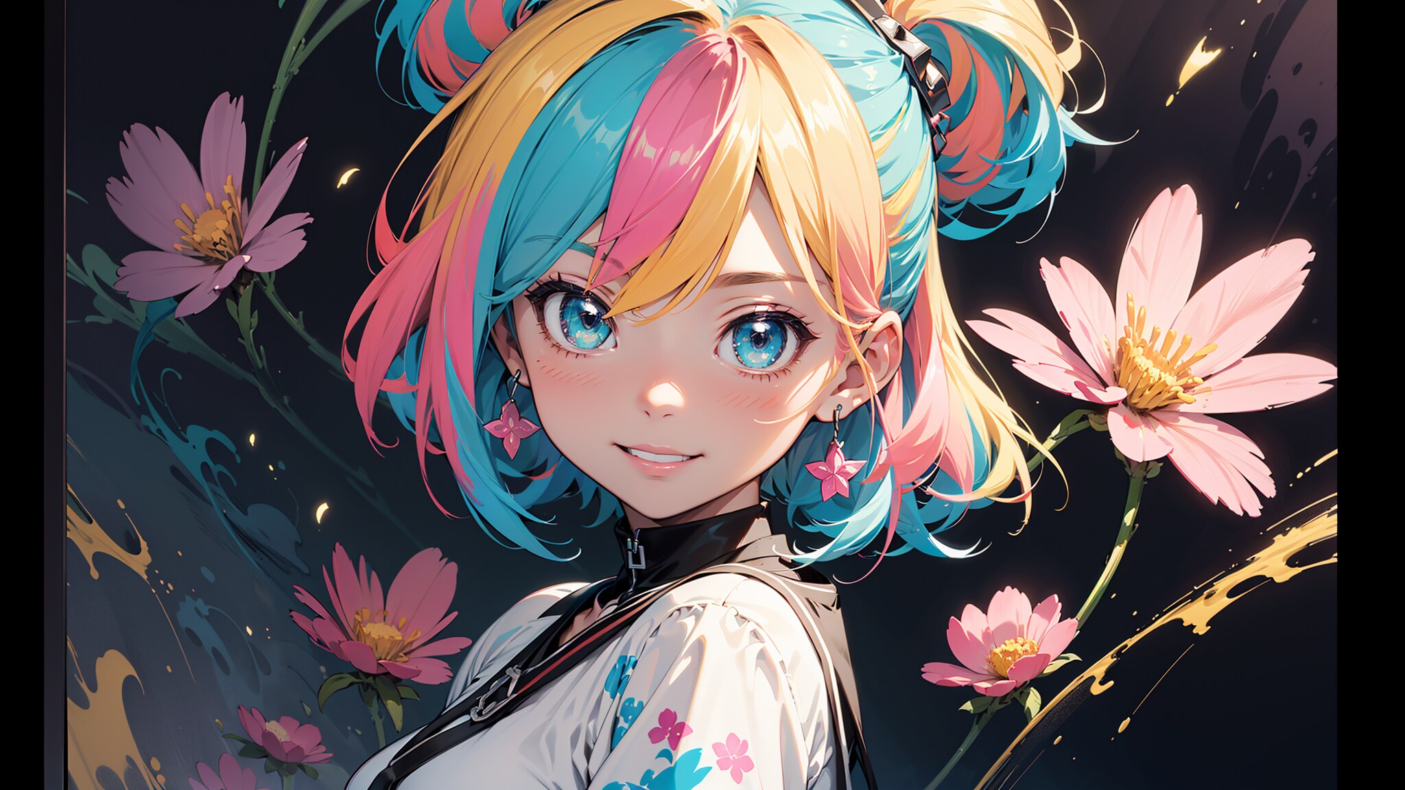 colorful hair girl
