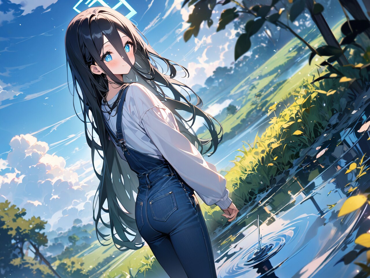 静かな水面の女の子【ブルアカ・天童アリス】