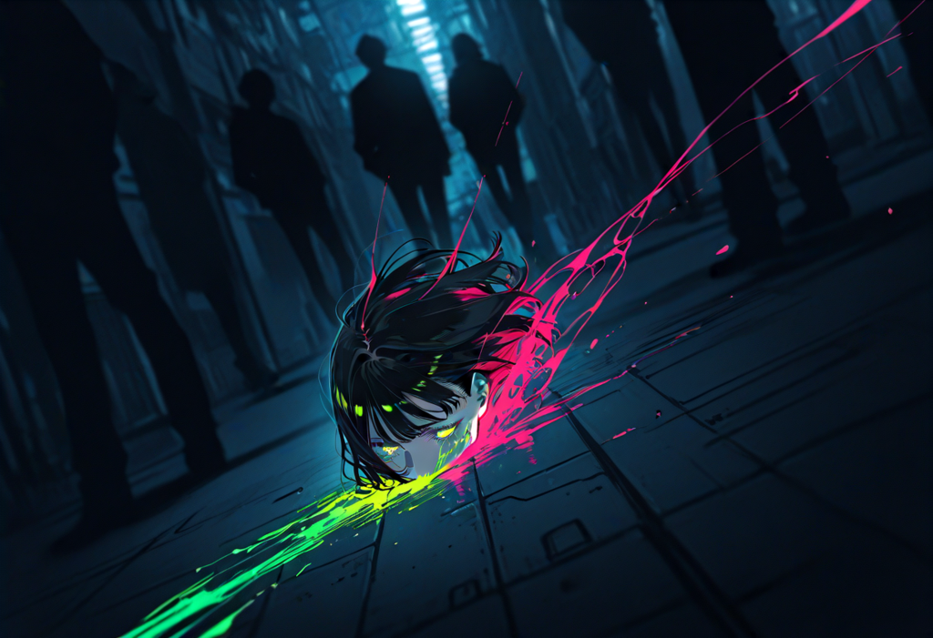 何かを踏んだと思って下を見ると　生首が　いた