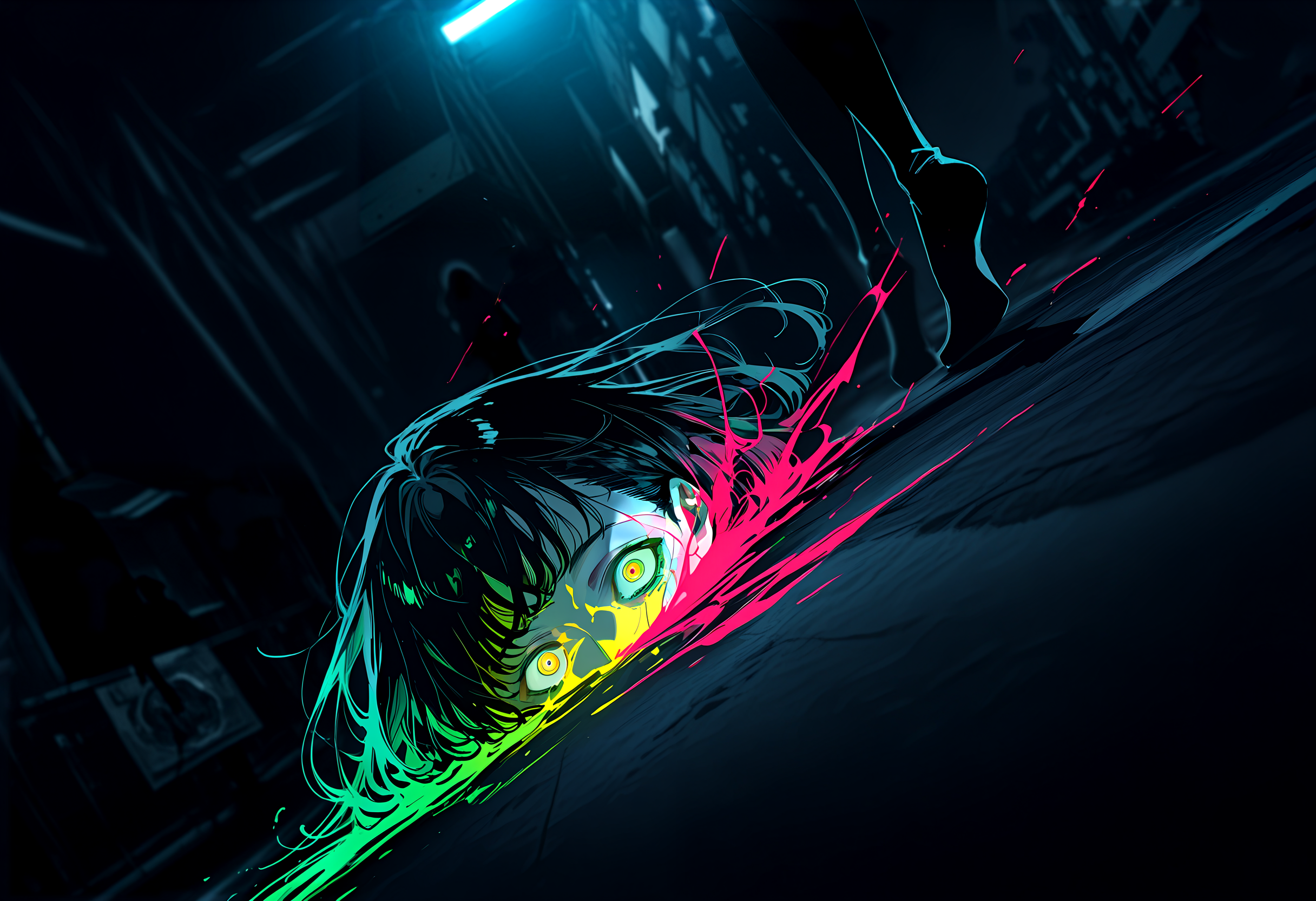 何かを踏んだと思って下を見ると　生首が　いた | の人気AIイラスト・グラビア