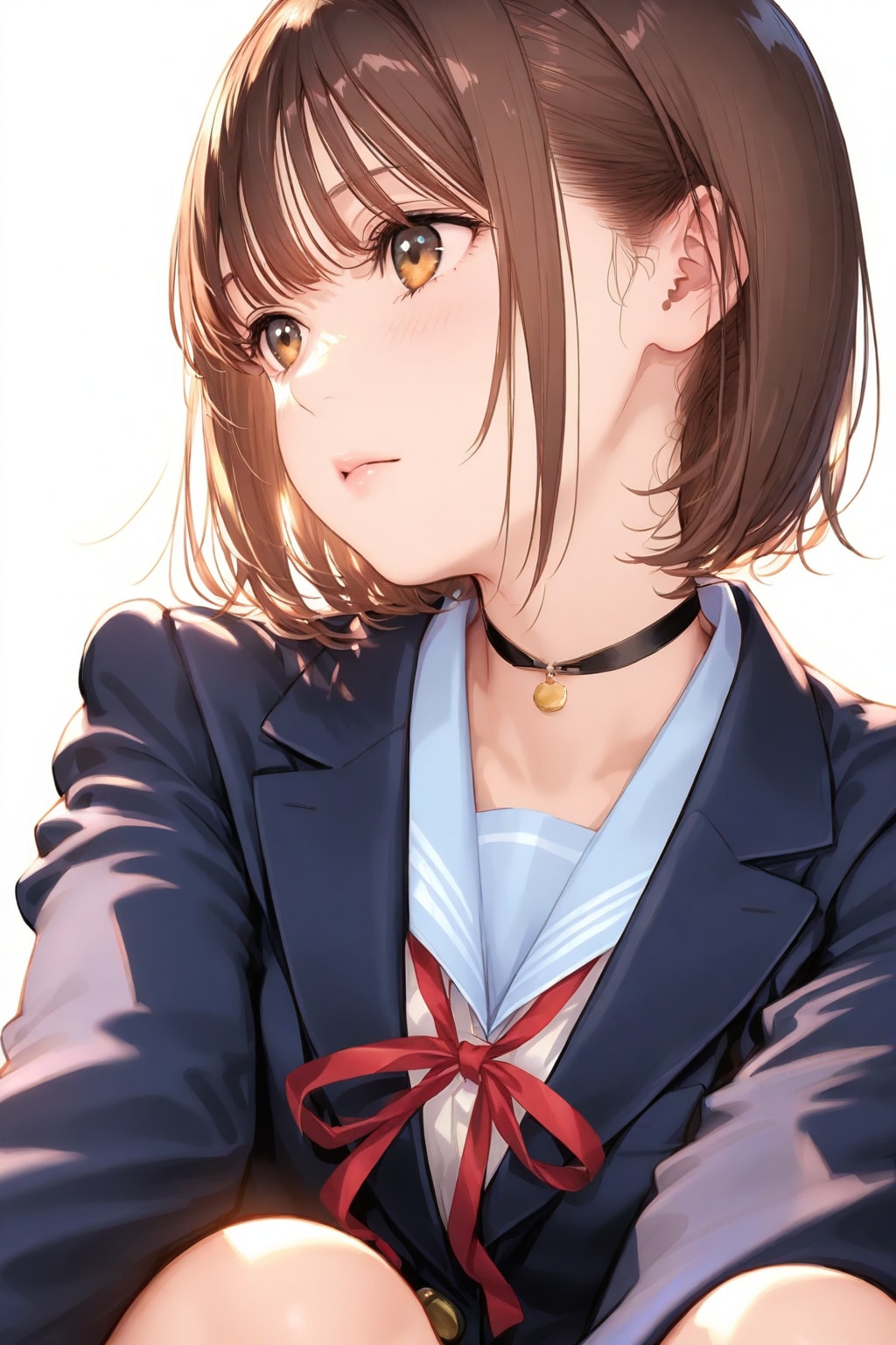 制服とチョーカーは意外と似合う | の人気AIイラスト・グラビア