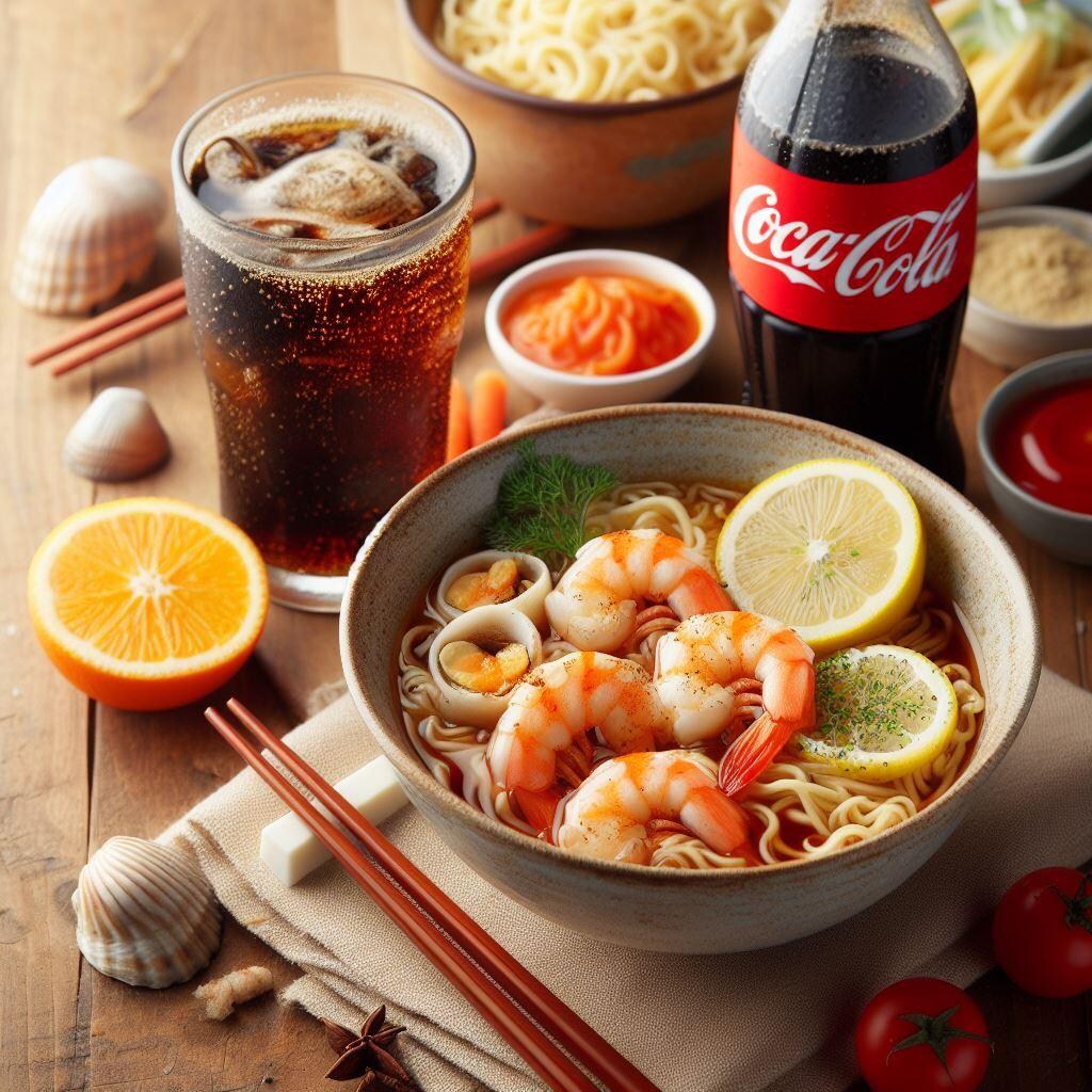 飲み物に合うseafood noodle
