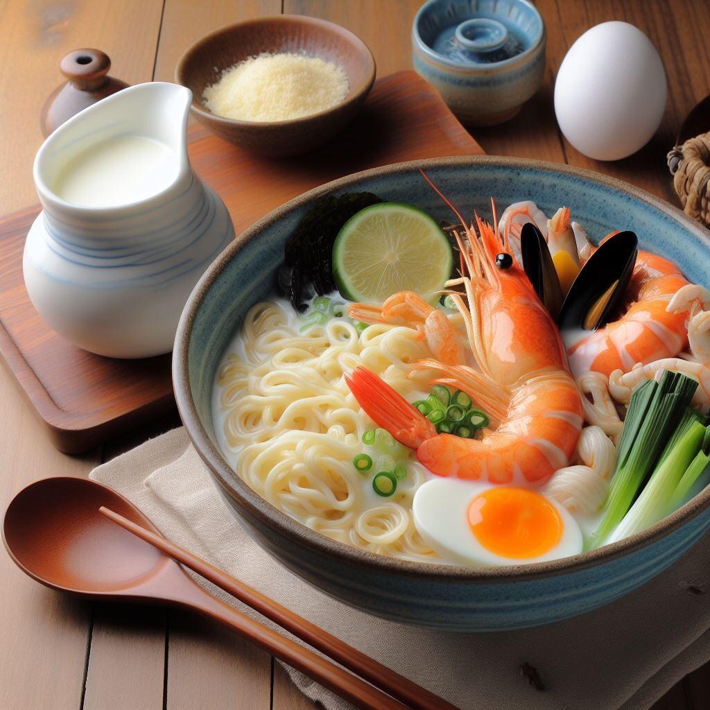 飲み物に合うseafood noodle