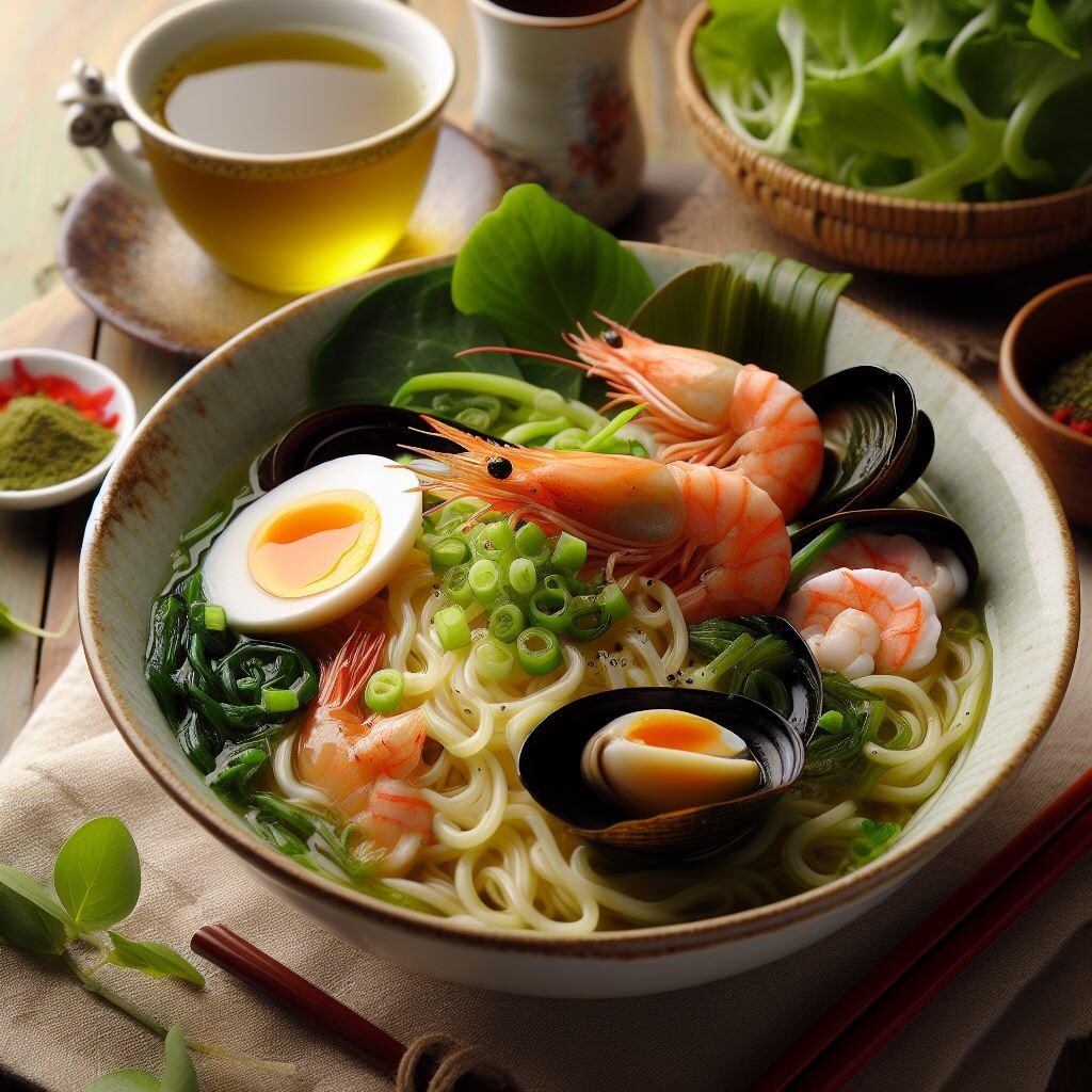 飲み物に合うseafood noodle