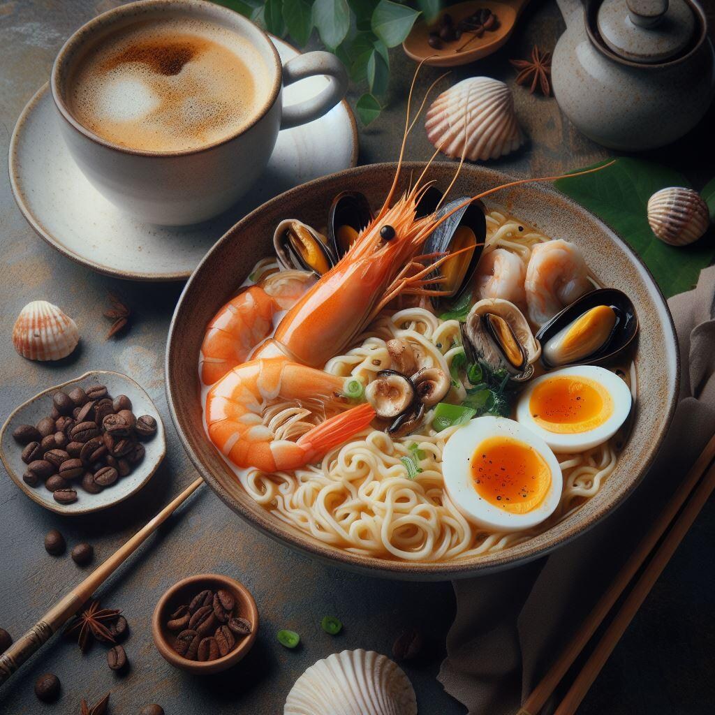 飲み物に合うseafood noodle