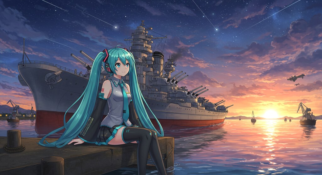 戦艦と初音ミク