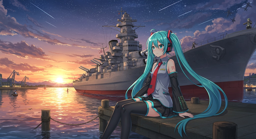 戦艦と初音ミク