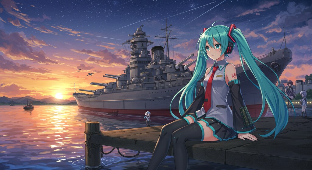 戦艦と初音ミク