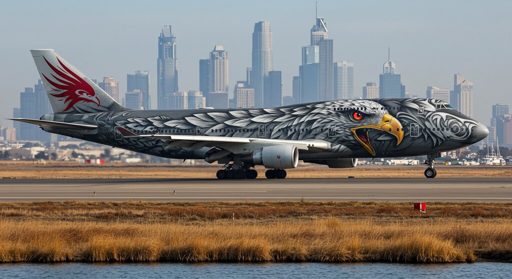 ボーイング747　鳥系デザイン