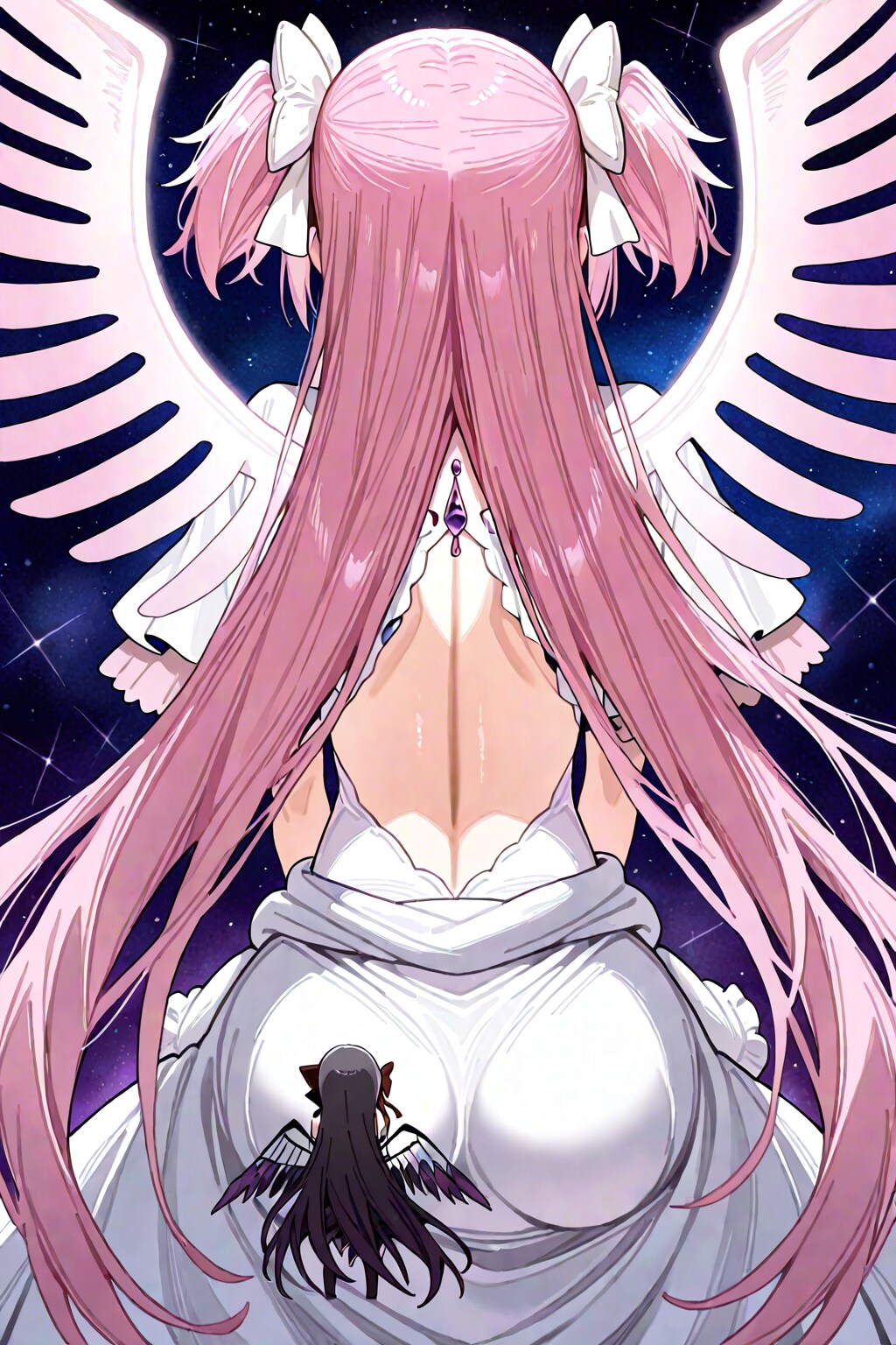 まどかのお尻にまとわりつく悪魔ほむら