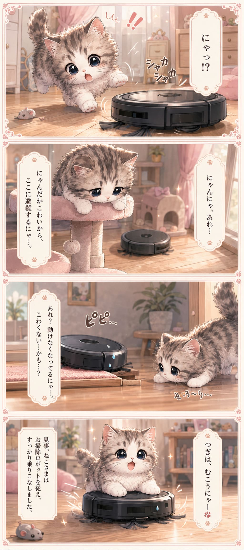 ねこさまとロボット掃除機