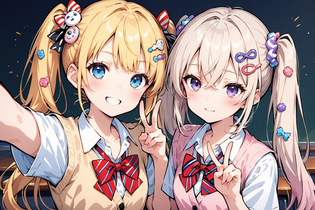 デコってオソロのツーショット♪