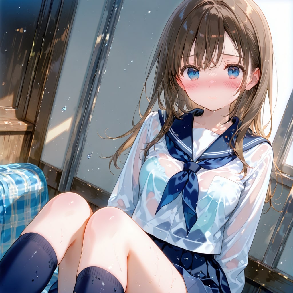 うわぁ～、今日は水色だぁ……//////