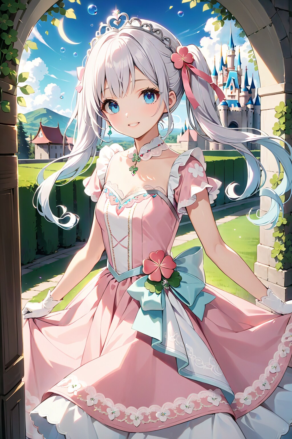 Twin-tailed silver princess.