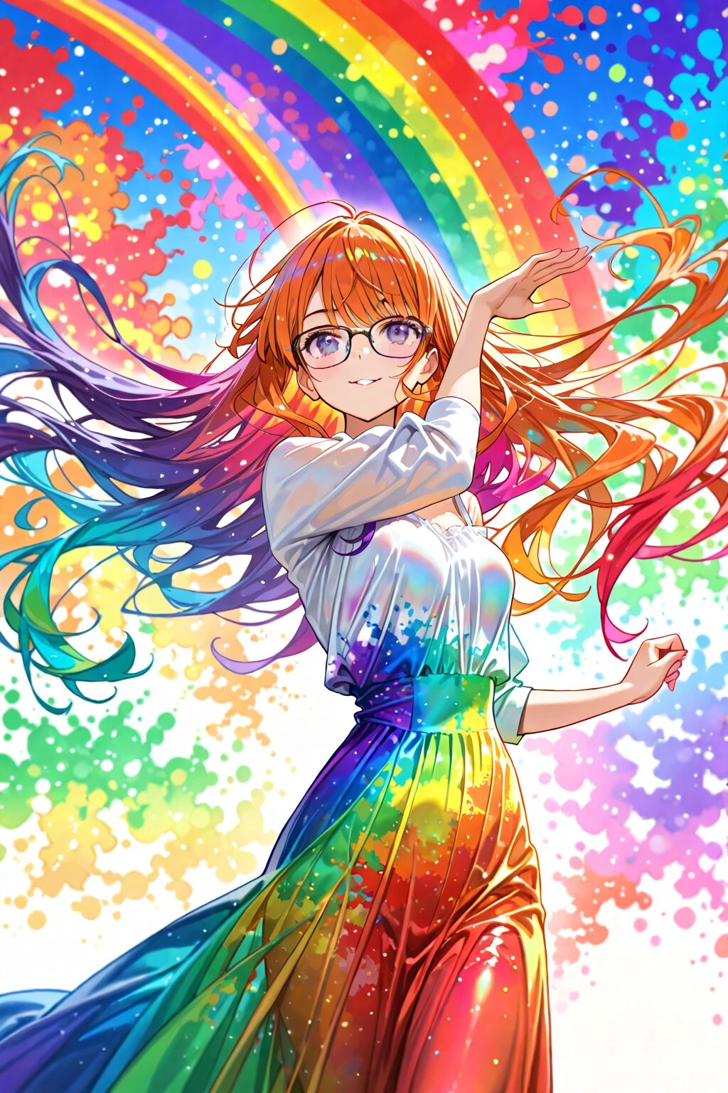 虹にも負けず　夜の花火にも負けない