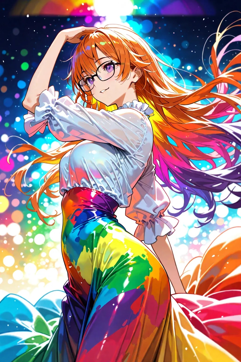 虹にも負けず　夜の花火にも負けない