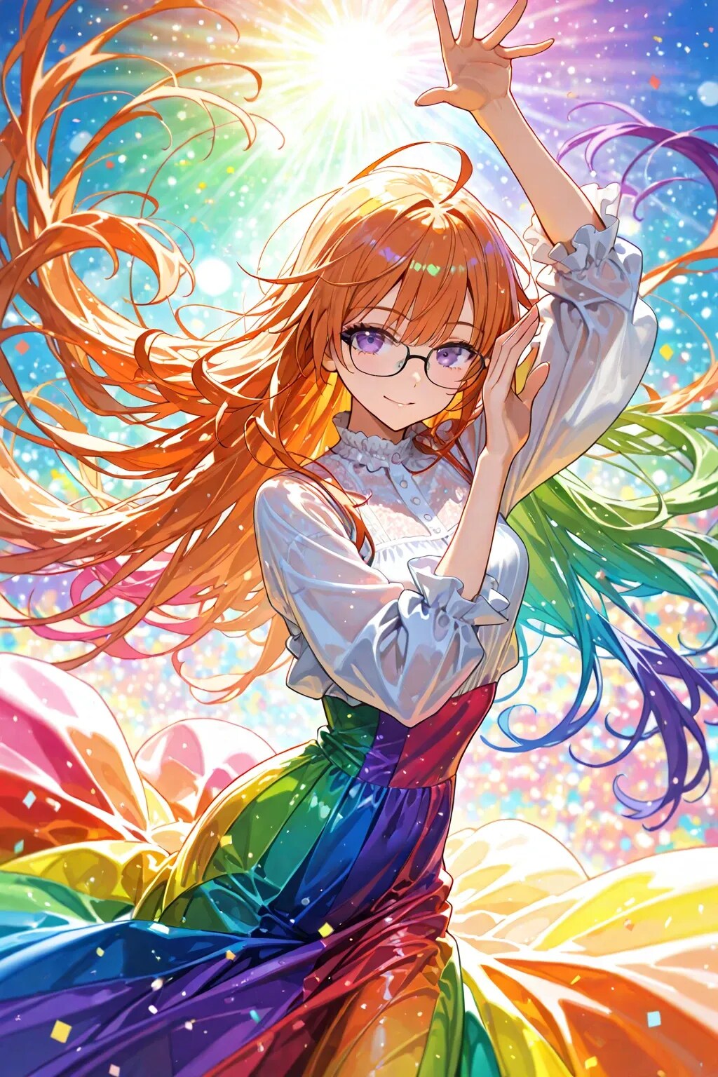 虹にも負けず　夜の花火にも負けない