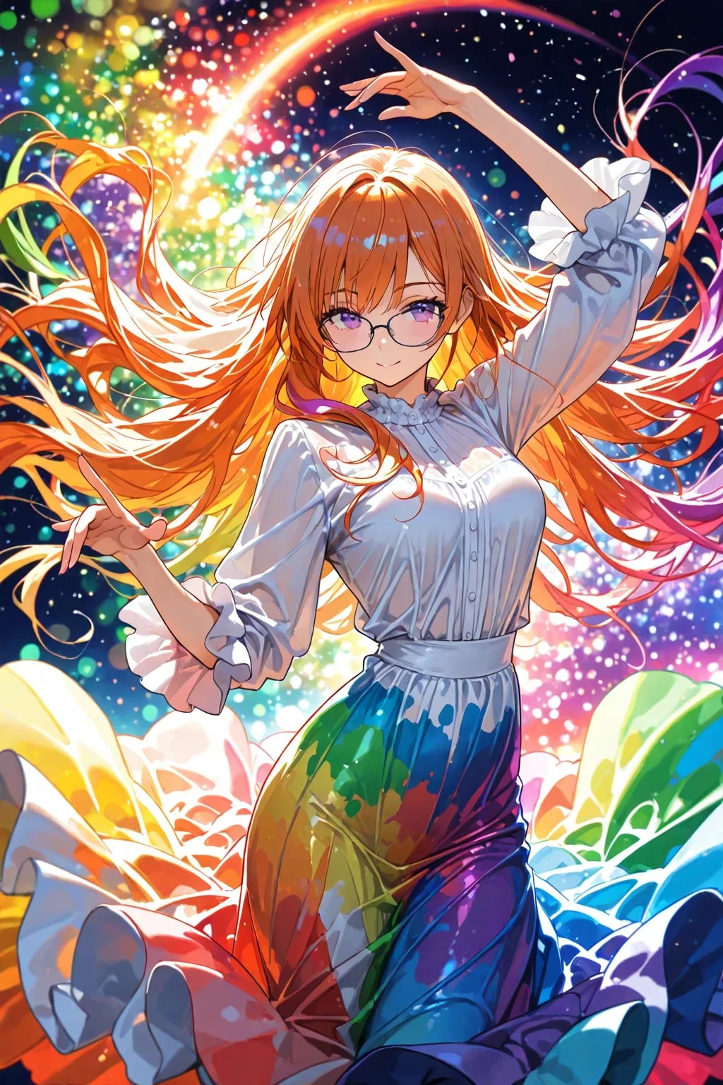 虹にも負けず　夜の花火にも負けない