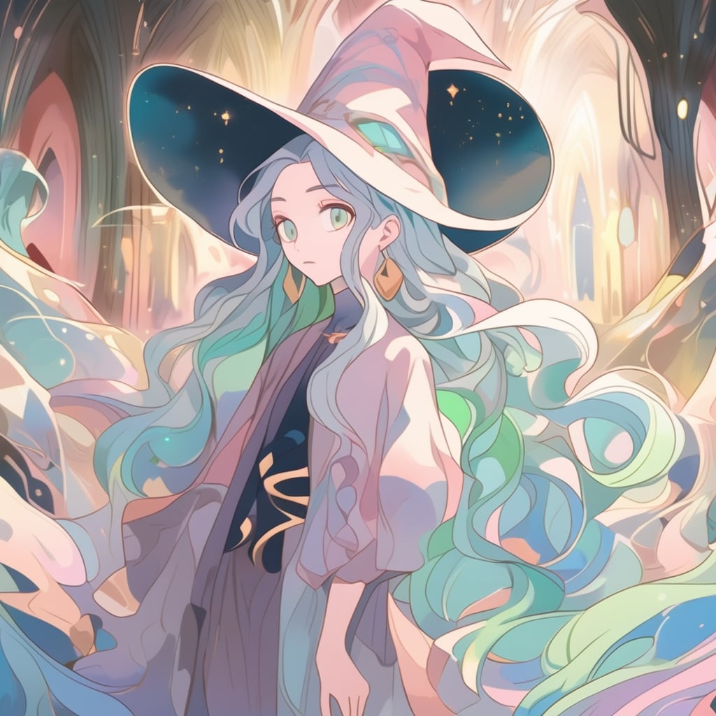 パステルカラーの魔法使い | の人気AIイラスト・グラビア