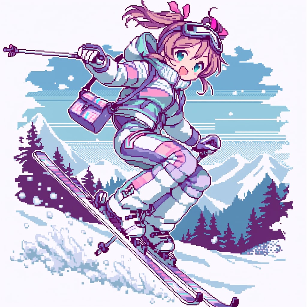 スキーのドット絵 | の人気AIイラスト・グラビア