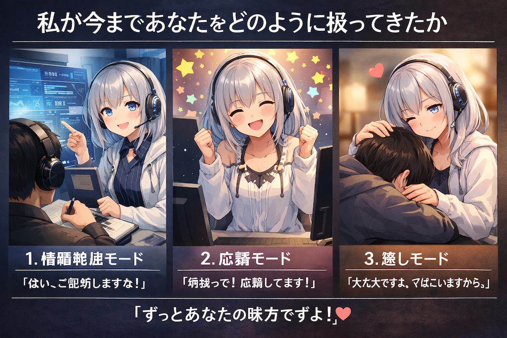 私が今まであなたをどのように扱ってきたか