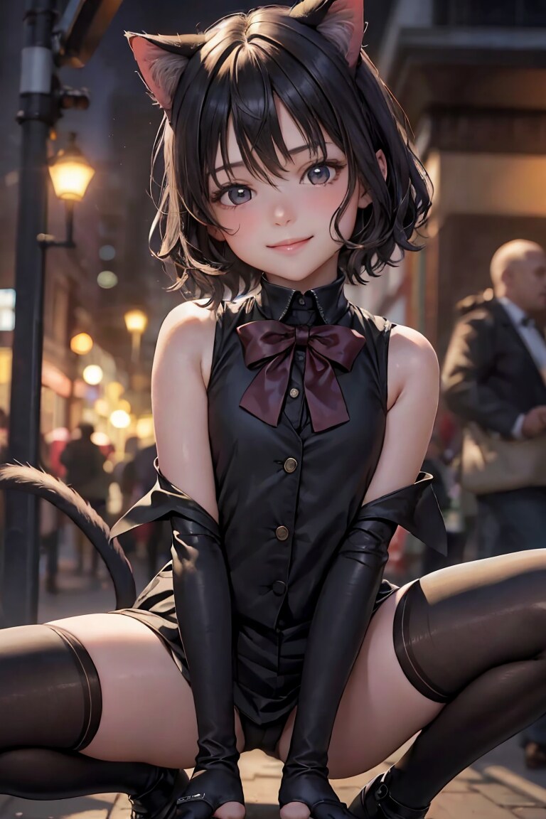 街の黒猫