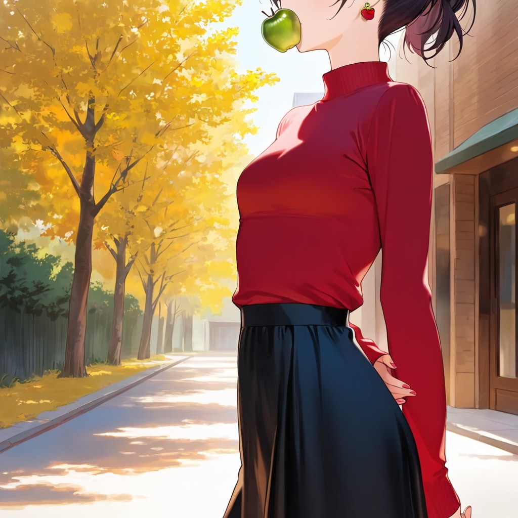 ライラックで青リンゴ夫人