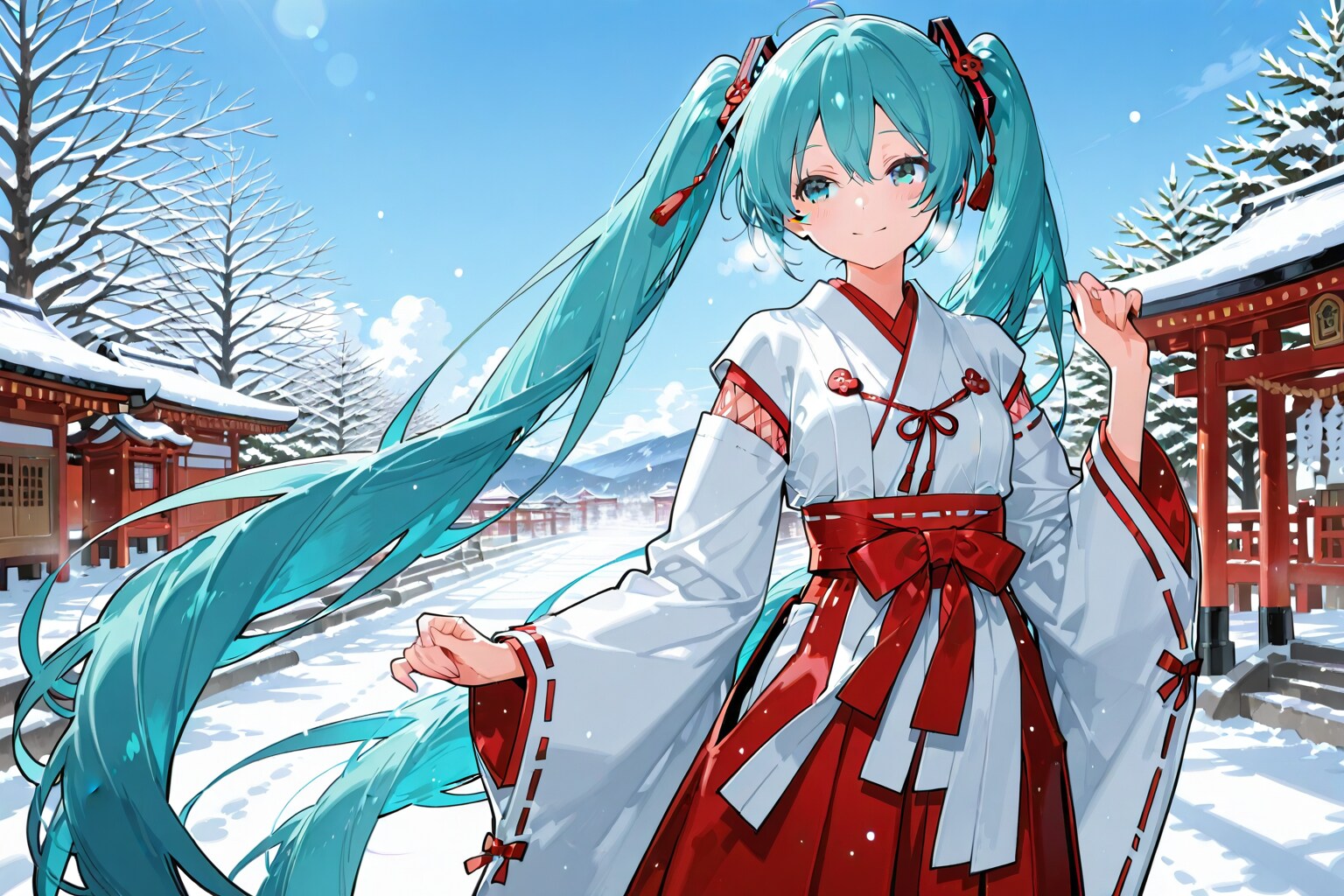 初詣はミク神社へ！ | の人気AIイラスト・グラビア