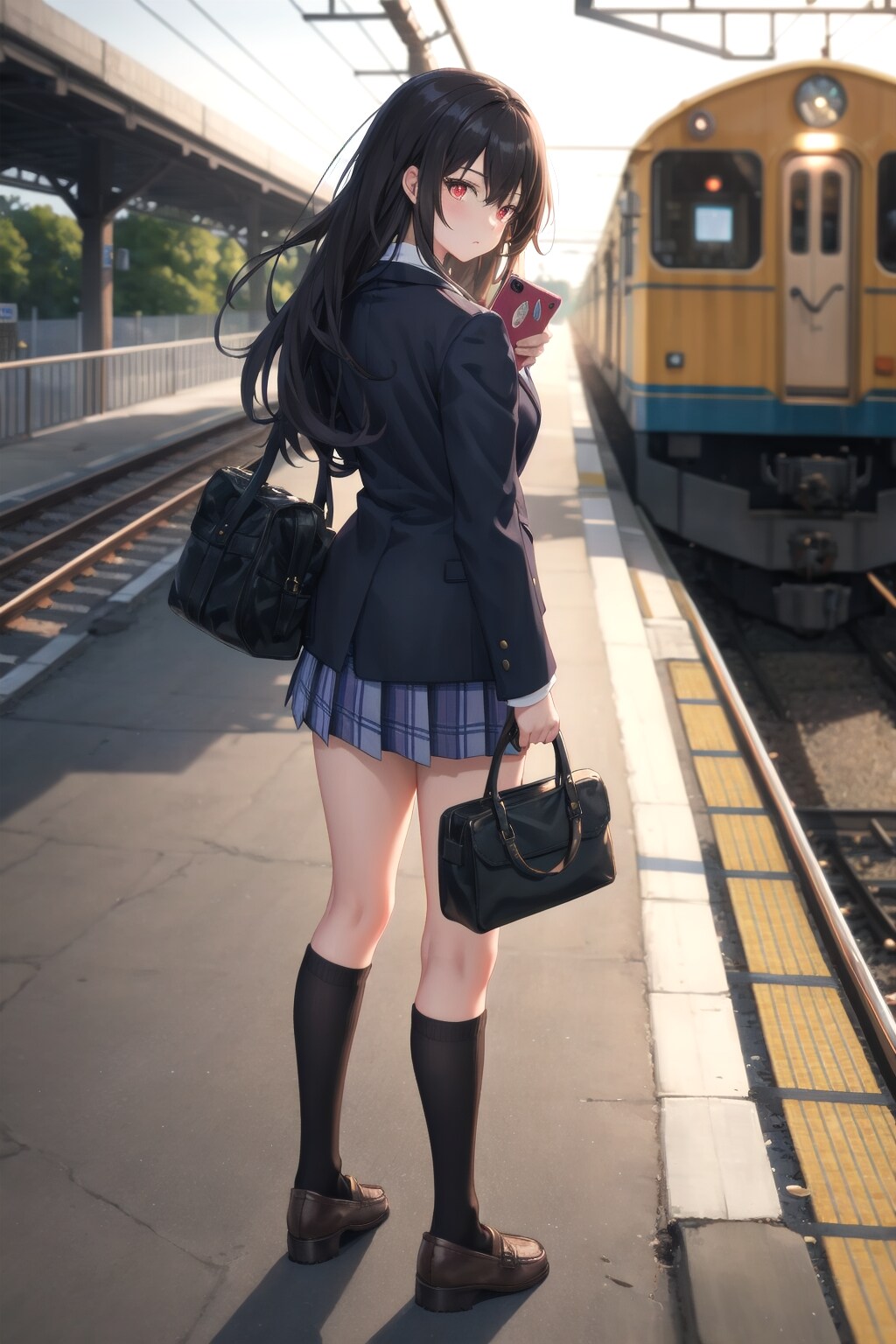 終業式だから荷物が多くて…持ってくれてもいいよ。 | の人気AIイラスト・グラビア