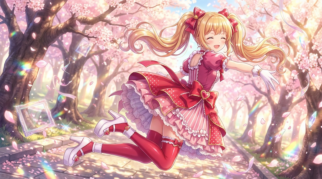 桜風舞う紅恋の微笑