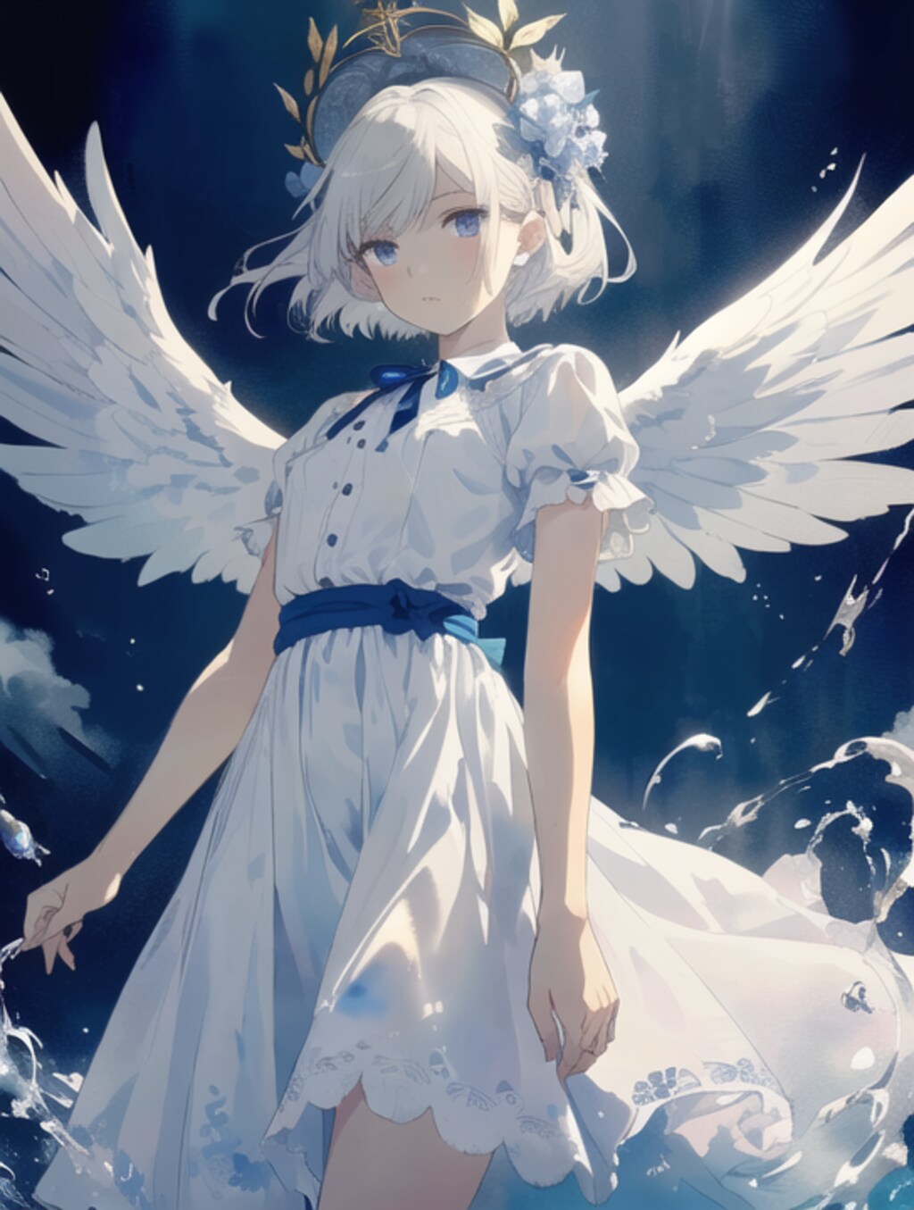 白いブラウスの天使の子