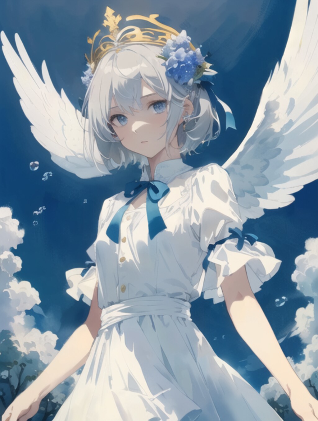 白いブラウスの天使の子