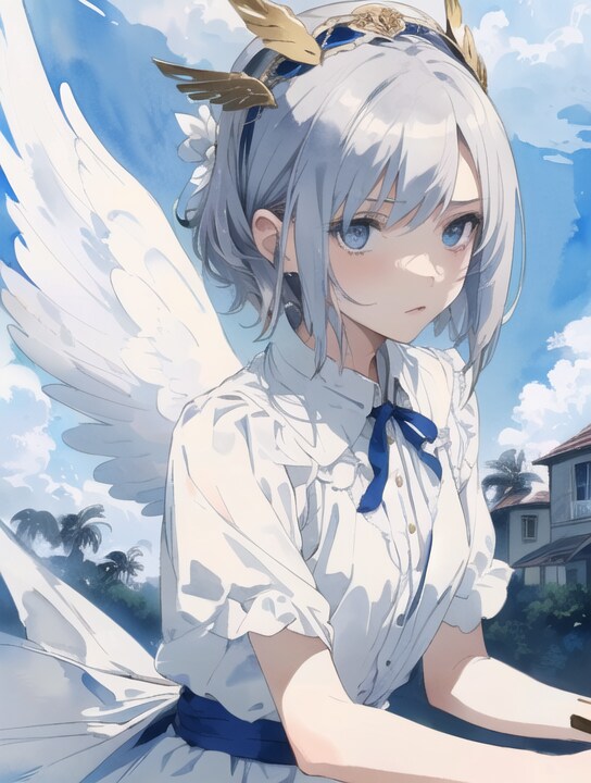 白いブラウスの天使の子