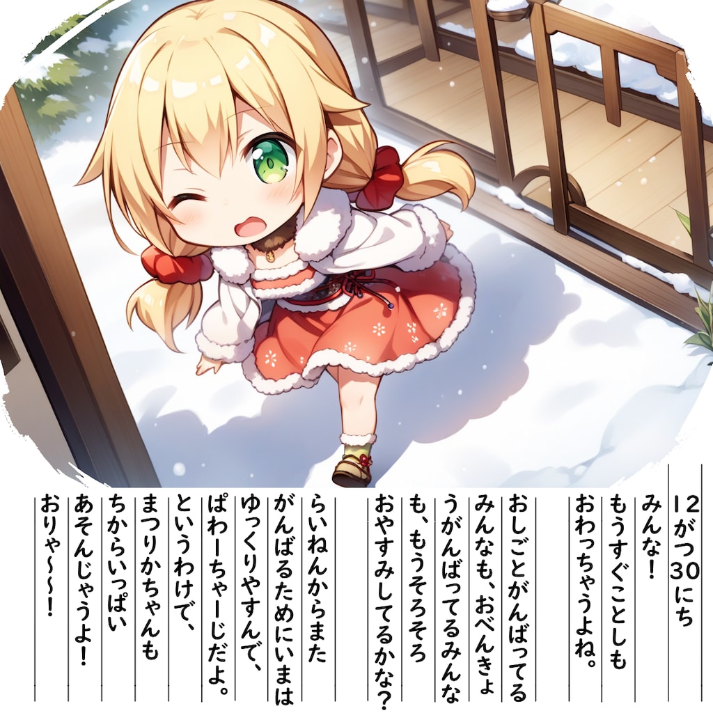 【絵日記】ふゆやすみだよ～