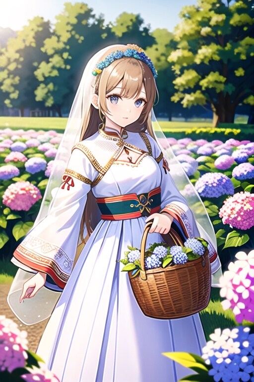 花嫁（紫陽花）