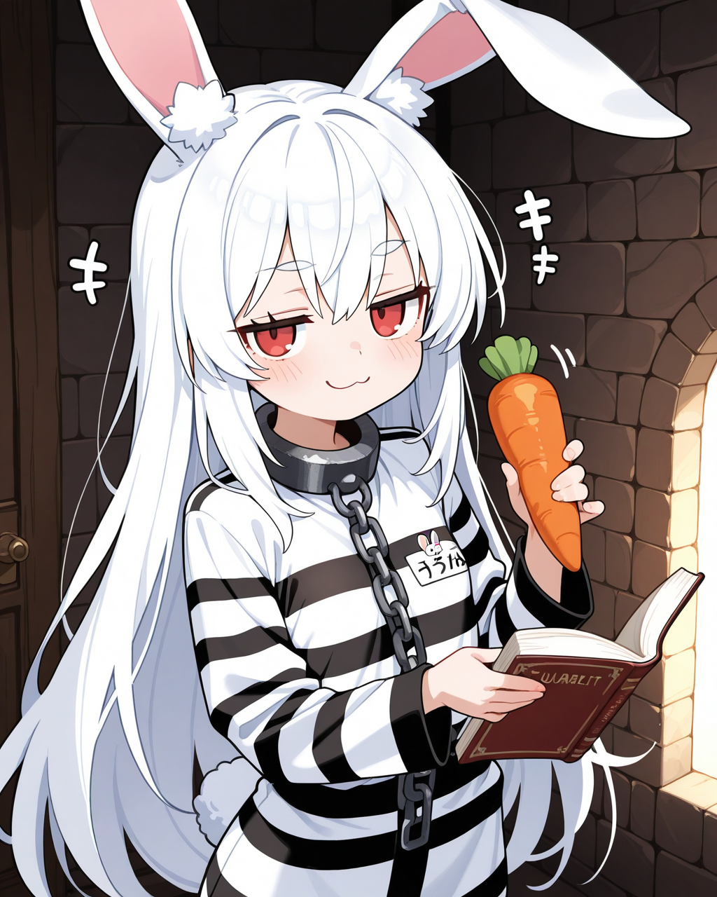 囚人服を着たうさぎ