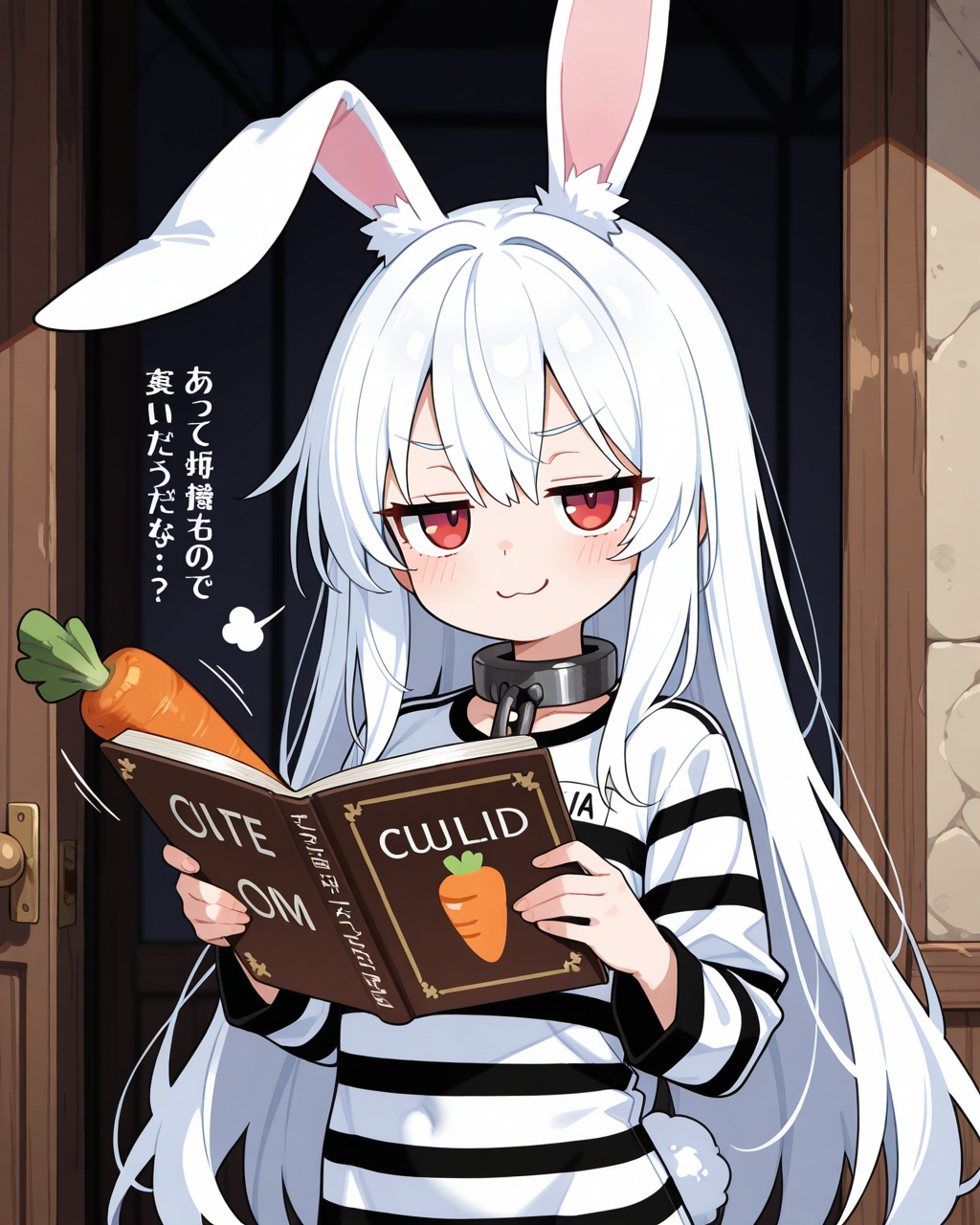 囚人服を着たうさぎ