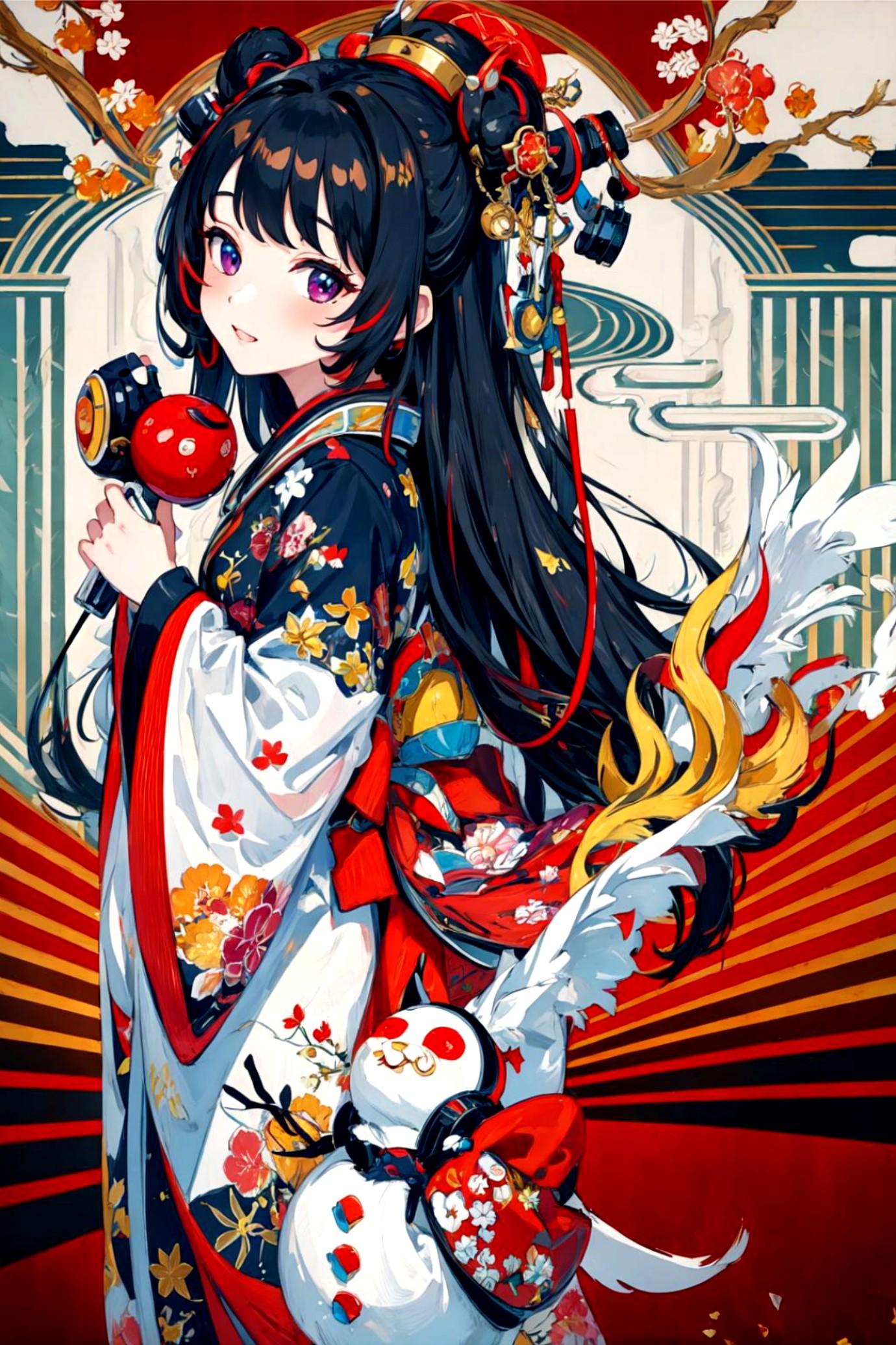 着物姿の黒髪ちゃん | の人気AIイラスト・グラビア