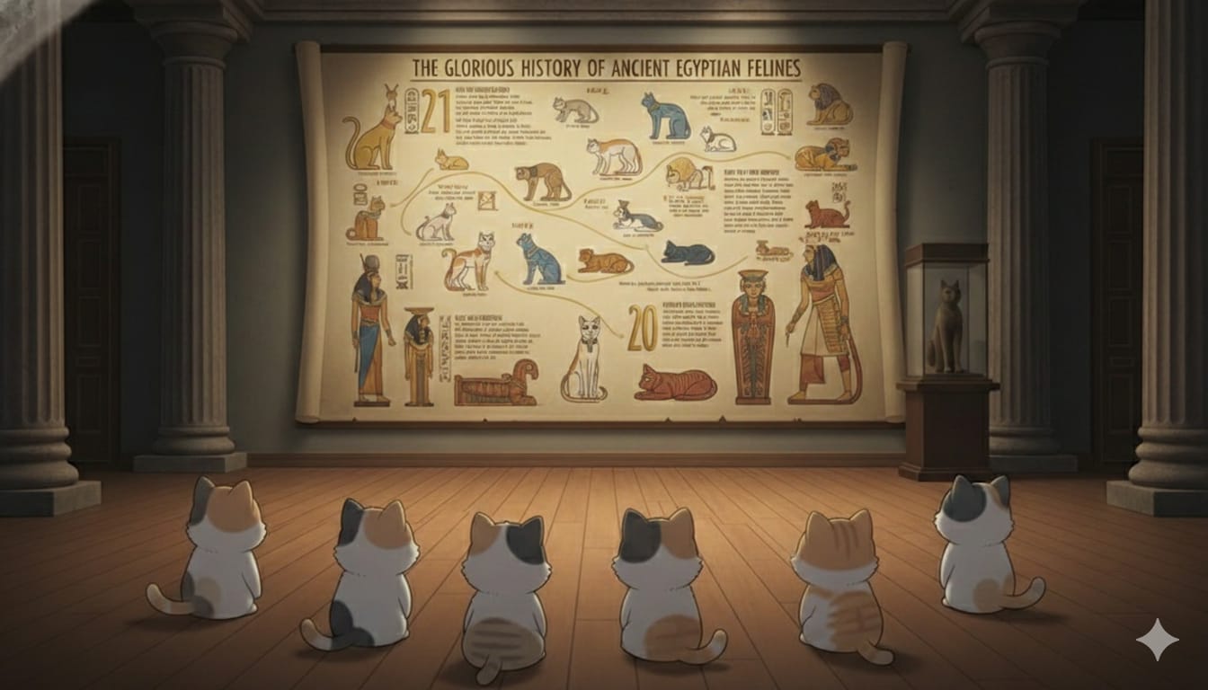 展示「古代エジプトにおける猫の輝かしい歴史」 | の人気AIイラスト・グラビア